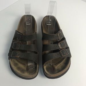 Birkenstock Betula Brown  3-Band Slide Sandal